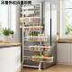 Refrigerator side storage shelves kitchen bathroom door behind