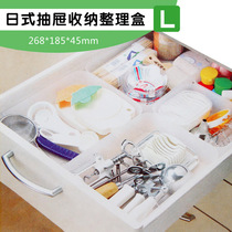 Home home Japanese drawer storage finishing box Desktop plastic storage box Kitchen tableware classification storage box