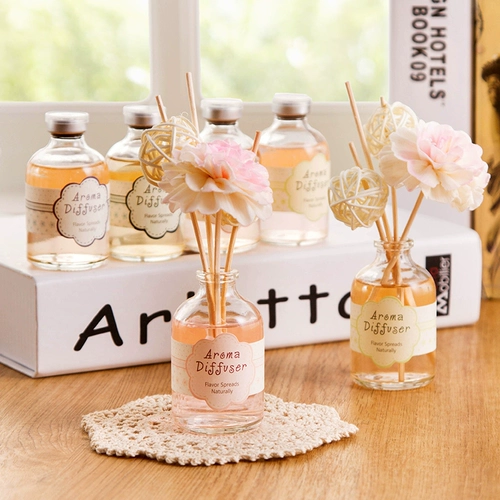 Бездымная ароматерапия из ротанга для дома, спальни, набор сухих цветов, ванная комната, туалет, бездымное эфирное масло лаванды