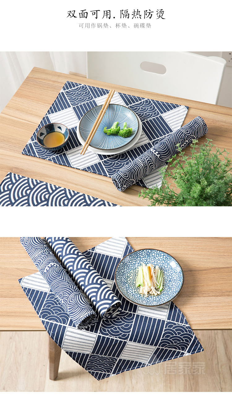 Nhà nhà đôi totem placemat nhà bông lanh cách nhiệt pad vải hình chữ nhật chống nóng pad phía tây bảng mat bảng mat