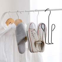 Home sunshoe rack balcony shoes hook drying window window anti-window shoe frame hanging shoe frame
