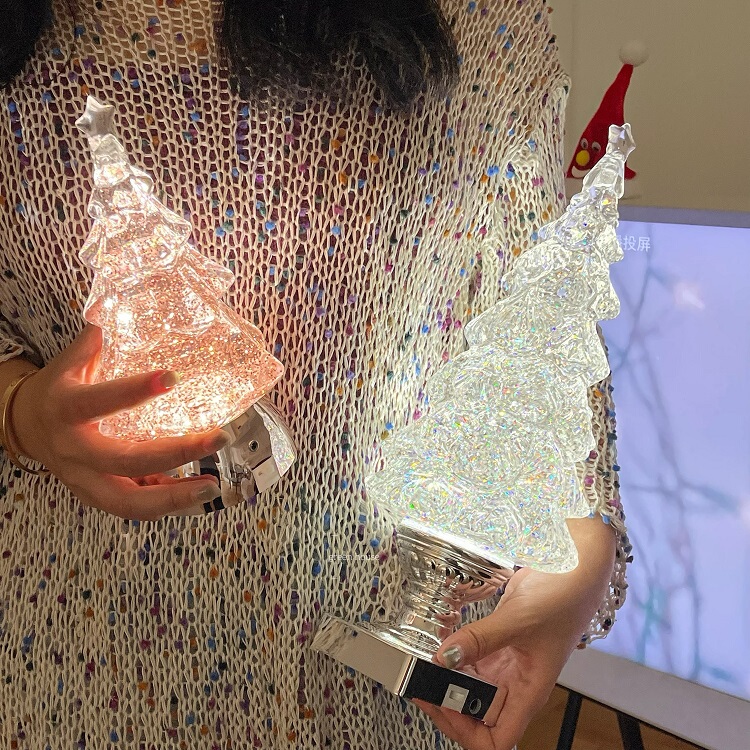 Green House * Christmas Gift Atmosphere Home Decoration Crystal Christmas Tree Snowfall Music Light Green House * Christmas Gift Atmosphere Home Decoration Crystal Christmas Tree Snowfall Music Light