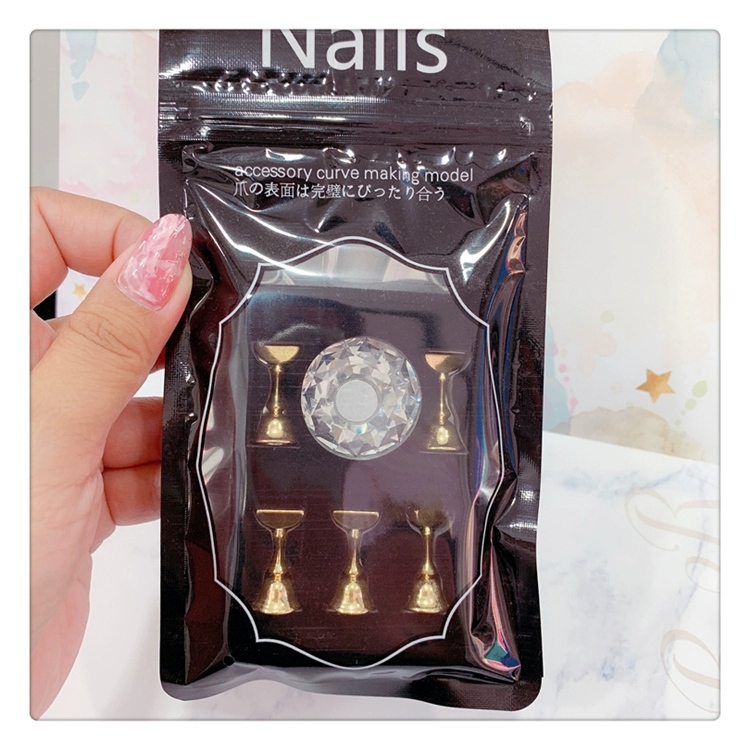 Dụng cụ làm móng acrylic Nhật Bản Một mảnh Hiển thị Tập thể dục Nail Khối cờ vua vàng Hỗ trợ - Công cụ Nail