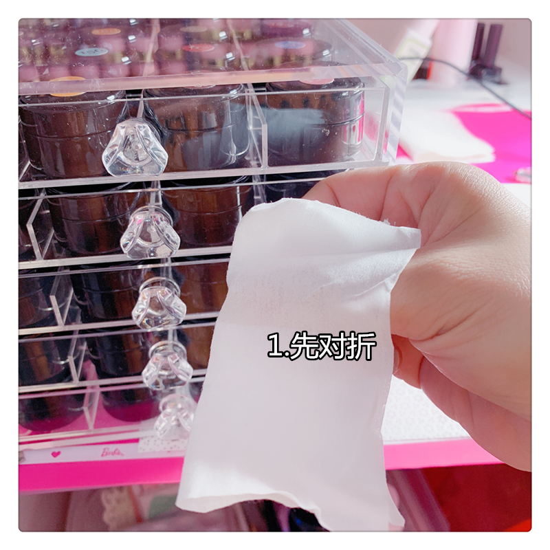 Dụng cụ làm móng tay Cửa hàng bông Bông lau bông Bông móng tay trước Vải không dệt Khăn bông kẻ sọc không lông - Công cụ Nail cọ nét cơ bản
