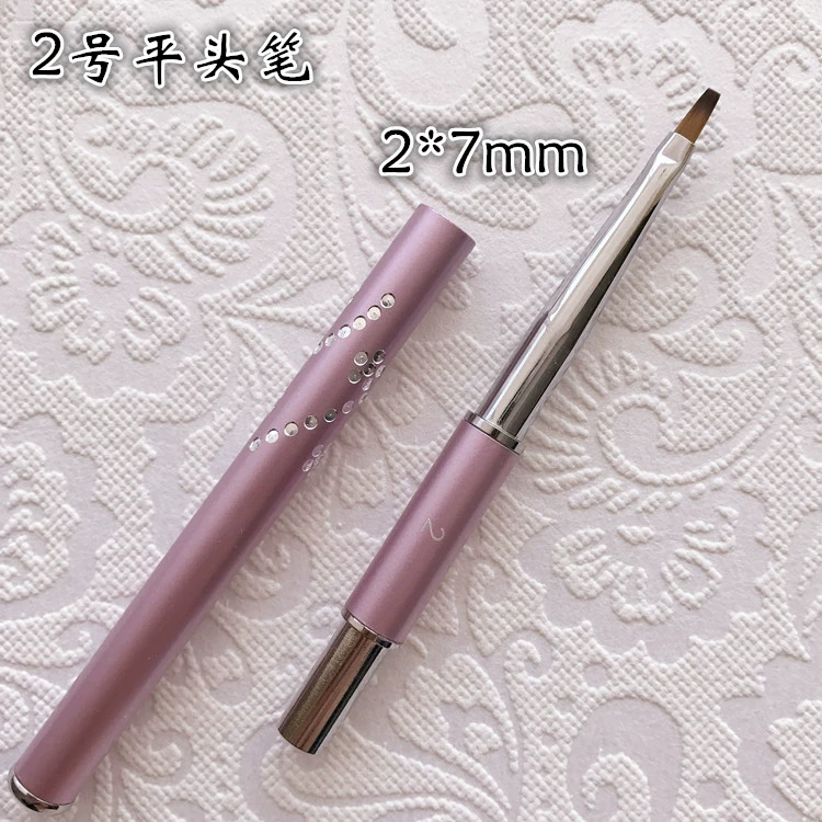 Dụng cụ làm móng tay Nhật Bản Pháp Bút Nail Phong cách cọ hồng Crystal Pen Kéo Bút Sơn Bút Bút trị liệu - Công cụ Nail