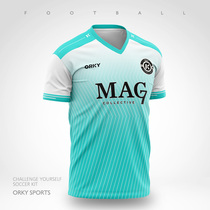 Wokai ORKY football suit suit male adult children custom jersey short-sleeved summer sports competition training uniform