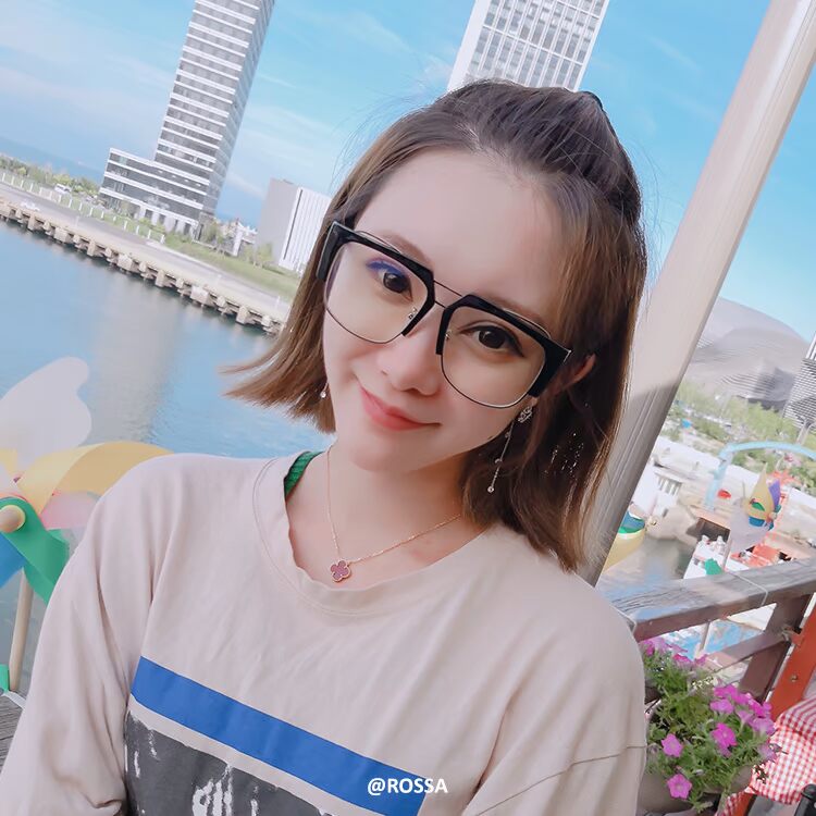 Thời đại doanh nhân, màu xanh, gương phẳng, khung lớn, trong suốt, mỏng, mỏng, gọng kính, nam và nữ, phiên bản Hàn Quốc, in kính cận nam