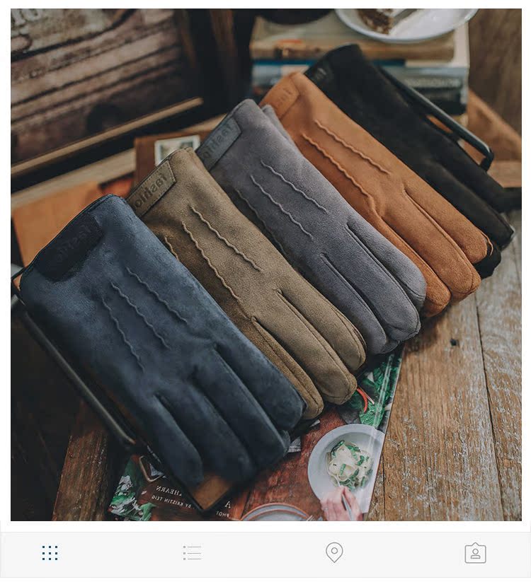 Gants pour homme en velours - Ref 2782574 Image 8