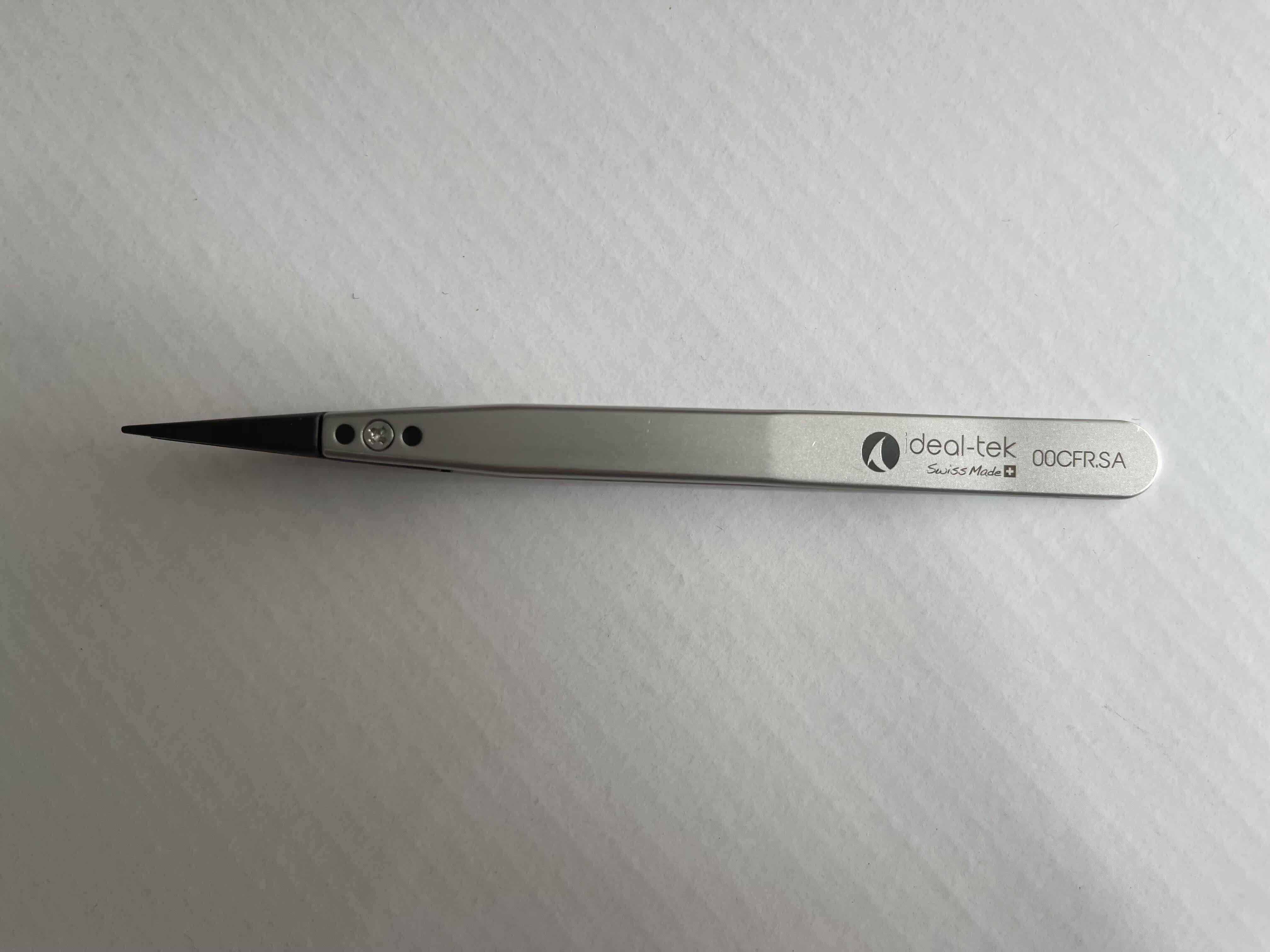 Swiss ideal-tek tweezers 00CFR SA pointed antistatic tweezers plastic head replacement head tweezers
