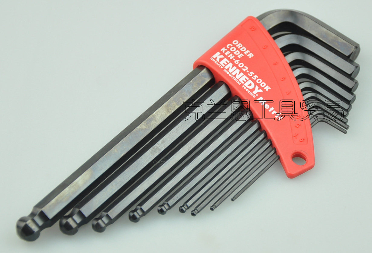 British KENNEDY KENNEDY metric L-shaped ball head hex wrench 9-piece set KEN-602-5500K