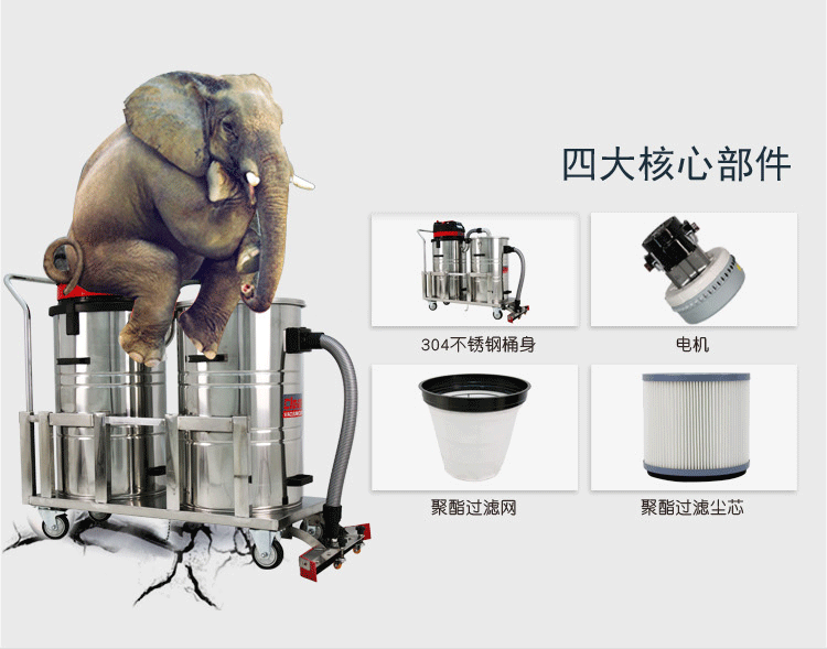 robot hút bụi rẻ Máy hút bụi công nghiệp Jie Lemei GS-3616 Máy hút bụi thùng đôi 160L Máy hút bụi tro than công suất lớn - Máy hút bụi roborock gen 2