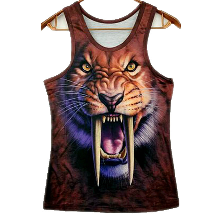 Funny Doodle Monkey 3d Gorilla Sweat Vest Swear Cơ bắp Đàn ông Sáng tạo Mô hình Động vật ba chiều áo thun 3 lỗ nam