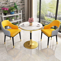 Balcony Tea Table Chair Combination Home Small Tea Table Tennis Red Round Tea Table Dining Table Sub Small Family light extravagant modern minimalist