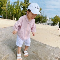 Qiyue baby sunscreen clothing 2020 Summer Korean version of candy color breathable air-conditioning shirt coat children cotton sunscreen clothing