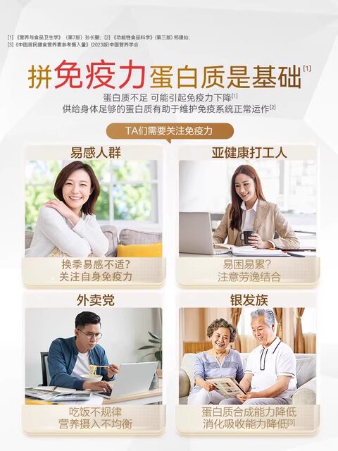 Tomson By-Health Star Diamond Protein Powder Genuine Whey Protein Enhances Immunity in Women for Middle-aged and Elderly Official