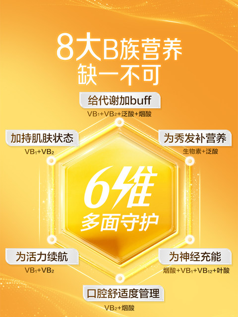 Tomson By-Health B Complex Vitamin Tablets with Multiple Vb and Folic Acid Supplements, 8 Types of B Vitamins, Genuine Niacinamide and Vitamin C, Official Product