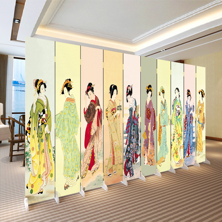 Màn hình đơn giản thời trang gấp đơn giản hiện đại Nhật Bản màn hình gấp phòng khách nhà hàng vải di động - Màn hình / Cửa sổ mẫu khung bảo vệ cửa sổ
