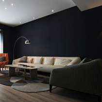 Solid color black white black gray wallpaper minimalist retro Nordic non-woven wallpaper living room TV background wall