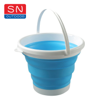 Portable folding bucket Silicone Plastic On-board Bucket Children Outdoor Fishing Trips Home Multifunction Buckets