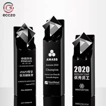 Diamond Trophy Crystal Customized High-end Creative Banking Enterprise Sales Excellent Employees Annual Awards Customized Medals