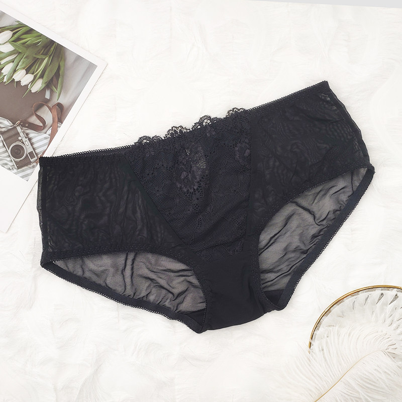 Chuyan Beauty Salon Matching Women's Panties Luxury Lace Breathable Pants Mid Waist Bag Hip Comfort Briefs Women