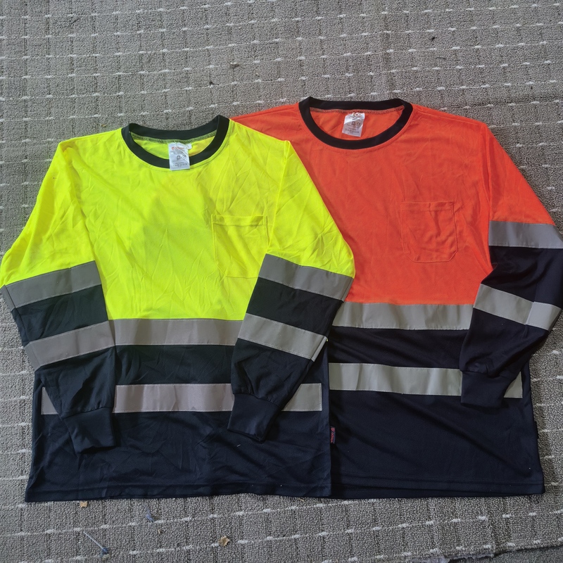 New Model Launched, Original Single-Piece Quick-Drying Reflective Strip Sun-Protective Workwear T-Shirt, Long-Sleeved High-Visibility Safety Clothing