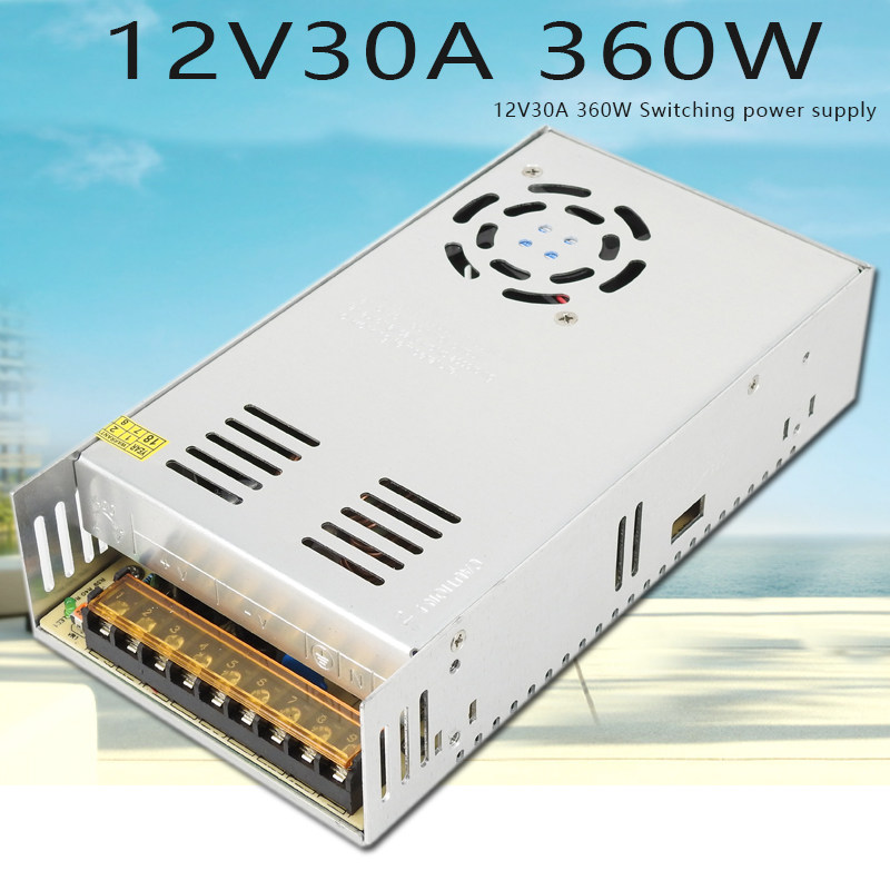 DC 12V30A 360W switch power supply 110V220V to 12V monitoring LED power supply S-360-12