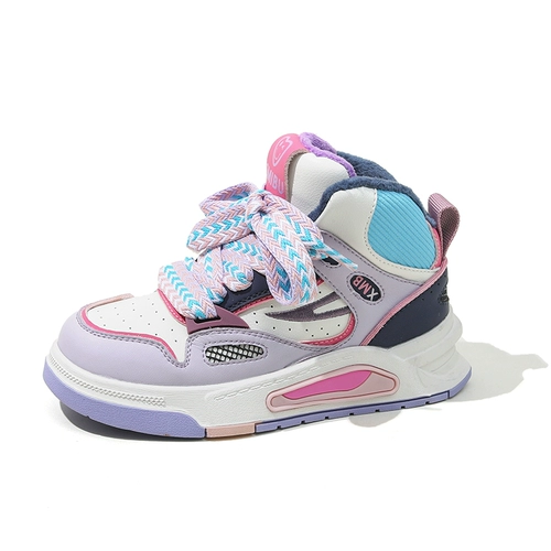 Туфли, флисовые зимние детские высокие кроссовки для мальчиков, спортивная обувь, 2022