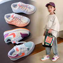 Girls shoes spring sports shoes 2021 summer new fashion brand childrens shoes Boys board shoes spring and autumn childrens small white shoes