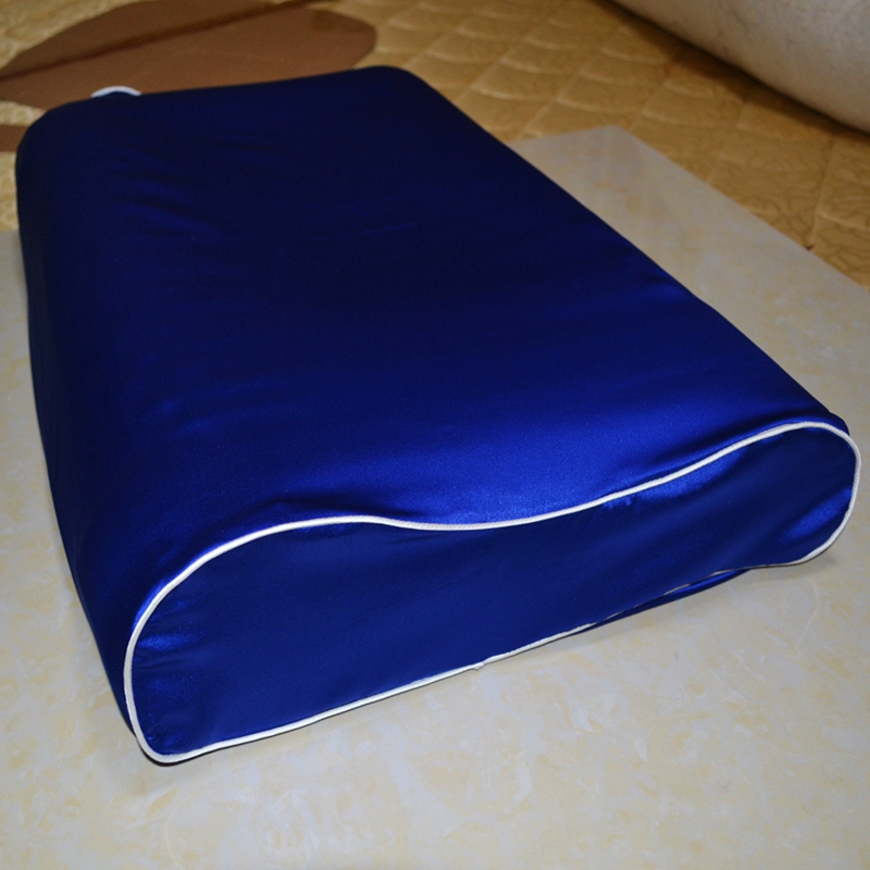 Vỏ gối bằng lụa cao su hai mặt nặng 100% lụa Silk Satin mềm mượt Shun Chất béo cao và thấp Bộ nhớ gối cổ - Gối trường hợp gối lông vũ