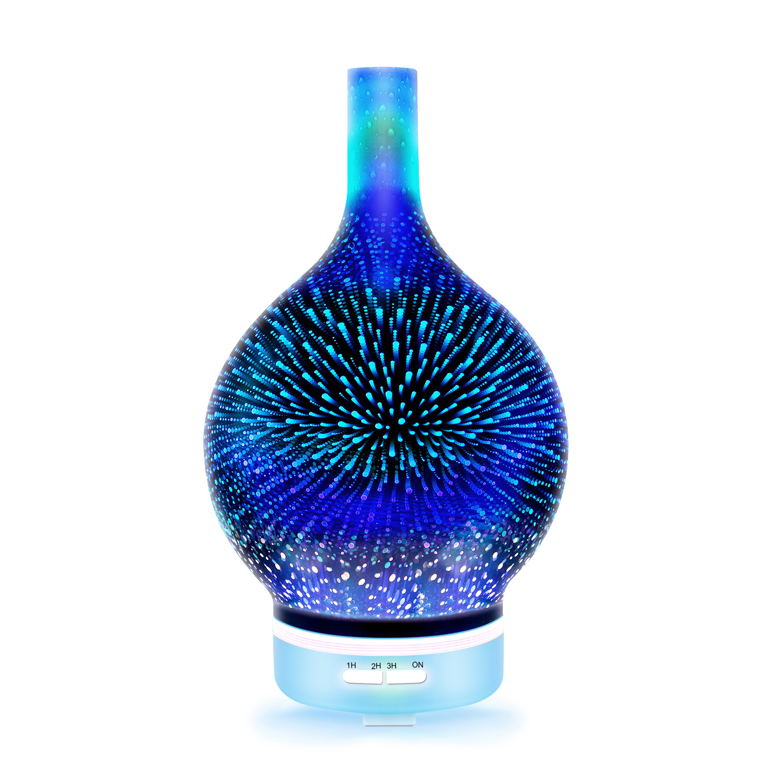 Kính 3D máy hương liệu siêu âm máy tạo độ ẩm nhà đầy màu sắc chói văn phòng không khí lạnh sương mù đêm ẩm - Máy giữ ẩm máy tạo độ ẩm khử trùng uv deerma dem-f327