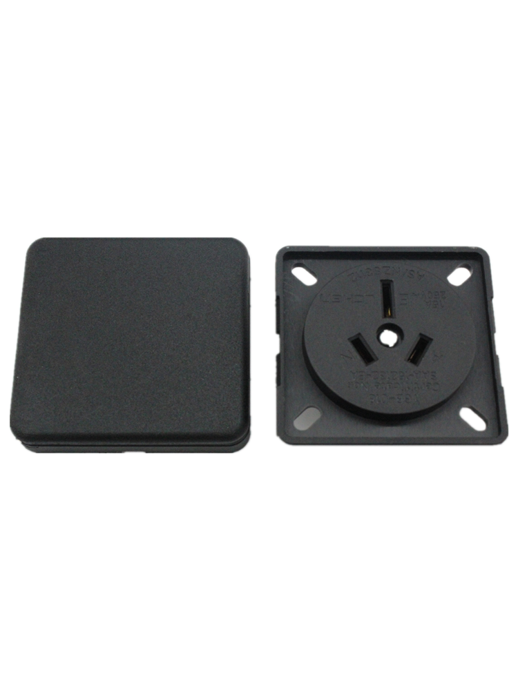 Manufacturer Direct sales Black 3-hole national standard Australian standard waterproof and splash-proof dust-proof laboratory test special concealed socket
