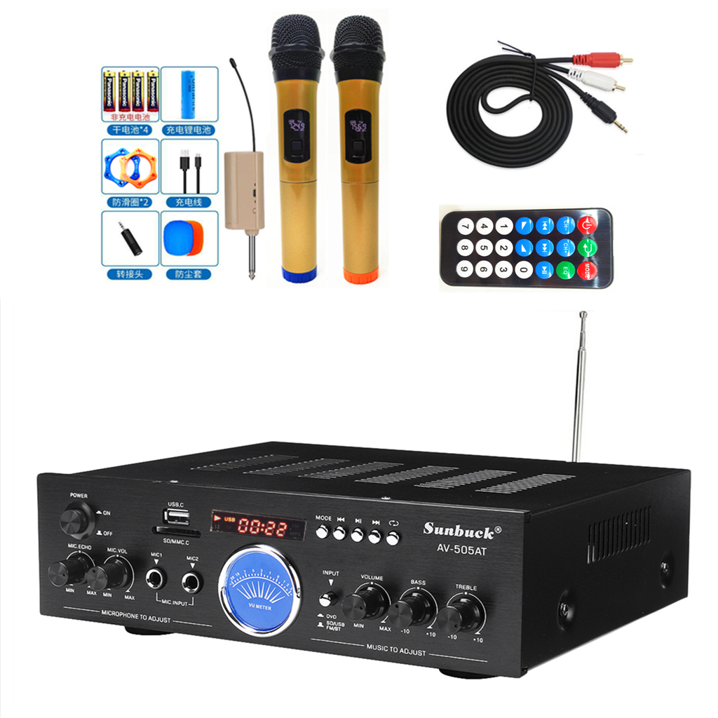 TAV-505AT Bluetooth dual track home power amplifier BT-263C radio karaoke audio amplifier