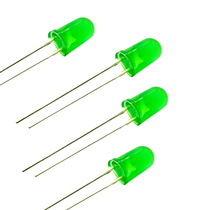 Direct plug Green Light Green Light LED round head 5mm bright green hair green F5 LED light
