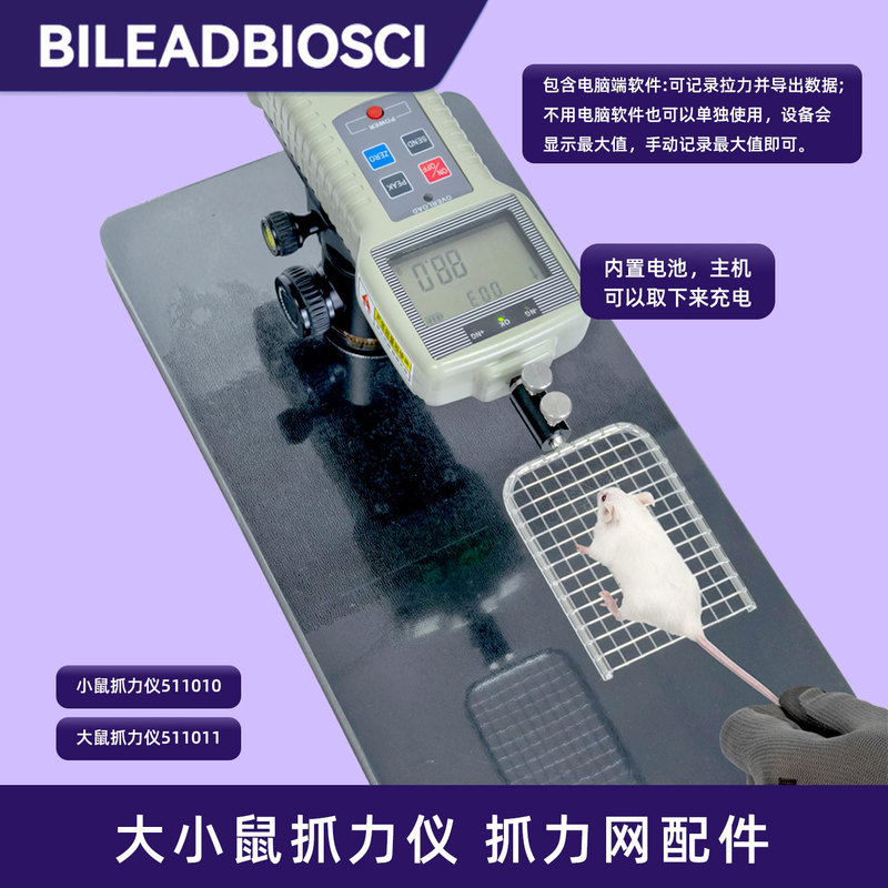 Rat and Mouse Grip Strength Meter, Experimental Grip Strength Tester for Forelimbs and Hindlimbs of Rats and Mice, Grip Strength Net Accessories