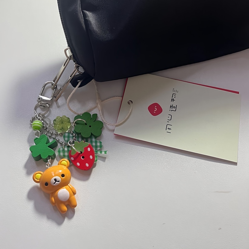 Cute Bear Keychain Pendant from Xiaohongshu, Bag Charm, Gift for Couples and Best Friends, Cartoon Doll Pendant