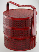 Wedding - festive basket with round bamboo widget basket for wedding - festive basket hotel delivery basket for takeaway bamboo basket