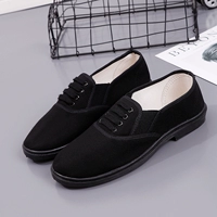 一字 Бренд 87, мужская тканевая обувь, повседневные принадлежности для работы в отеле, обувь для медсестер, страхование труда, низкие тканевые туфли, мужские черные