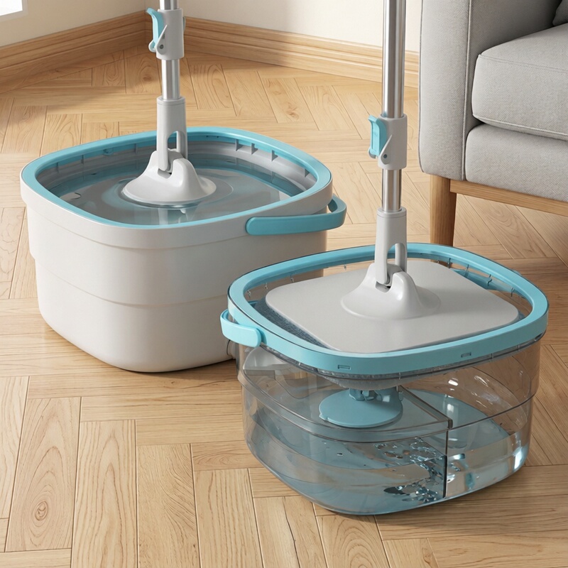 Germany's 2026 New Model of Mop Bucket with Separate Clean and Dirty Water, Hands-Free Washing, Lazy Household Cleaning Tool, Rotating Water-Absorbing Mop