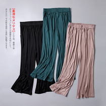 100 Lap Loose Knit Genuine Silk Broadlegged Pants Woman Tightness Waist 90% Pants Casual Pants Mulberry Silk Fabric Breathable