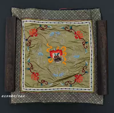 Fukuda silk fabric featured gifts handmade embroidery products Old embroidery pieces Beijing Jingxiu handmade embroidery decorative painting