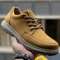 Spring Fall Cow Leather Low Help Outdoor Casual Shoes Breathable Plate Shoes Ultra Light Soft Bottom Non-slip Abrasion Resistant Tooling Shoes Mens Shoes