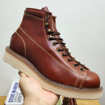 Ami Hai Short Face High Help Shoes Men Retro Bull Outdoor Casual Shoes Martin Locomotive Parachute Boots Shoes