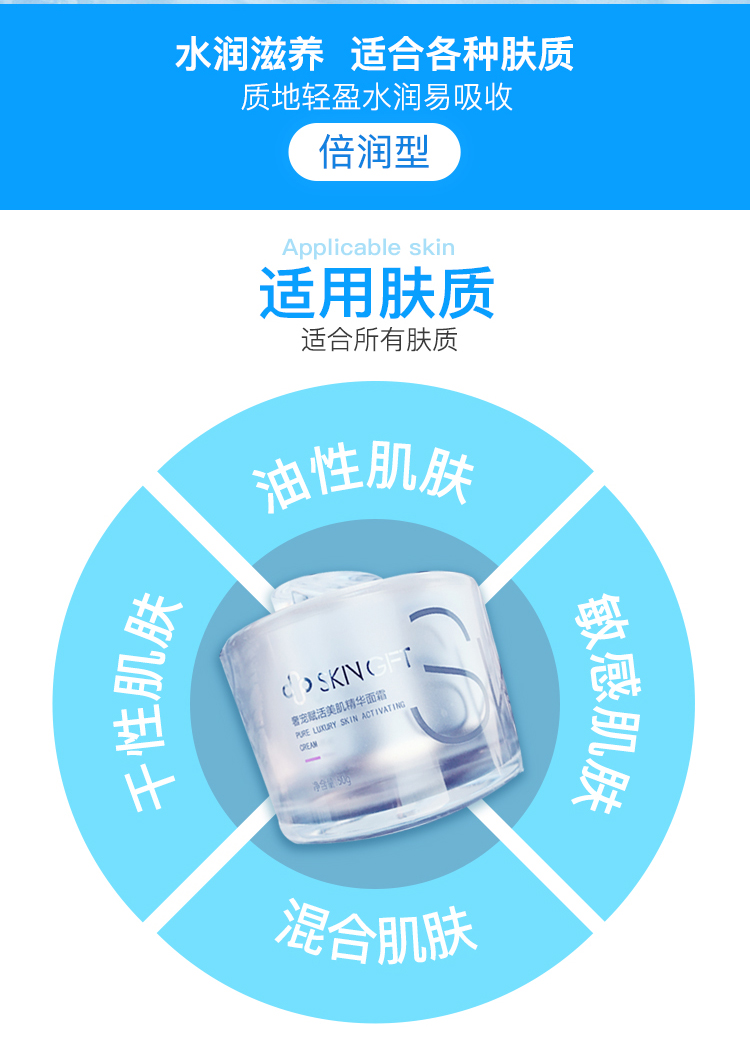 SKN GFT / Quà tặng cho da Kem làm đẹp tinh chất - Kem dưỡng da kem dưỡng ahc xanh