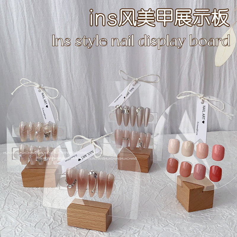 Nail Art Display Board Acrylic Style Wearable Nail Accessories Nail Polish Gel Work Photography Props Display Tools New