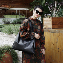 MEET drunken partner) thick sheepskin Hand bag leather big bag Joker womens bag fashion shoulder bag