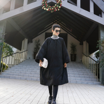 Light if nothing zero binding silk jacquard fragrant cloud yarn long coat white duck down loose pullover down jacket women