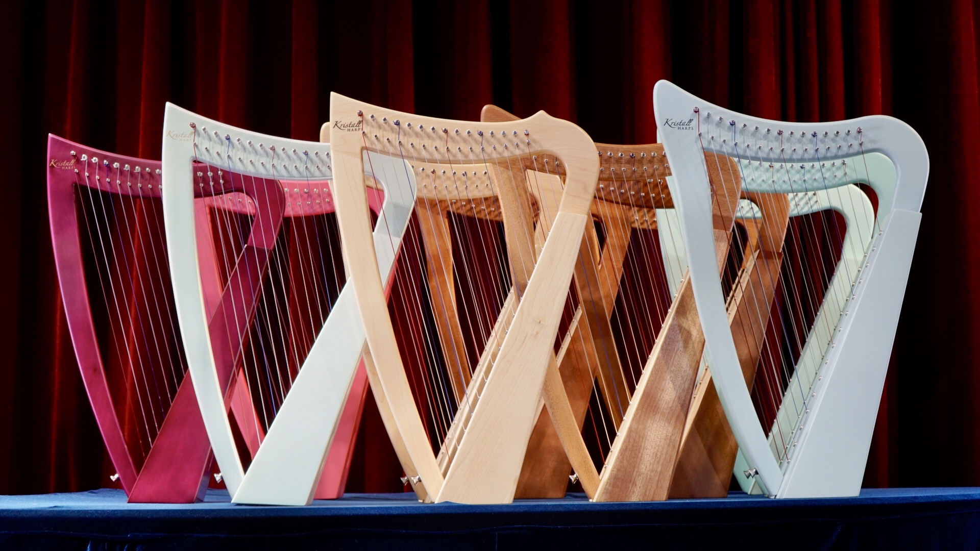 台湾クリスタル15弦ハープ人気のアイルランドケルトハーププロの楽器、小さなアーモンドと同じ