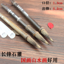 Four Treasures of the study Stone badger good brush painting landscape painting with a hard regular script method splash-ink freehand stone tree bird painting