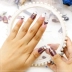 Nail hình ảnh đạo cụ hoa khô lông tay hoa sáng tạo thời trang công cụ chụp nền vải in lưới màu đỏ đồ trang trí - Công cụ Nail